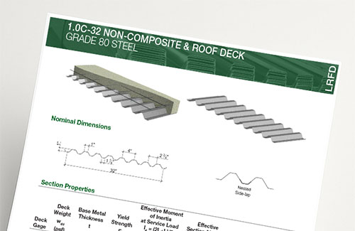 1.0C NON-COMPOSITE DECK PROFILES