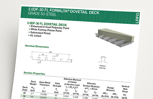 FORMLOK DOVETAIL DECK PROFILES