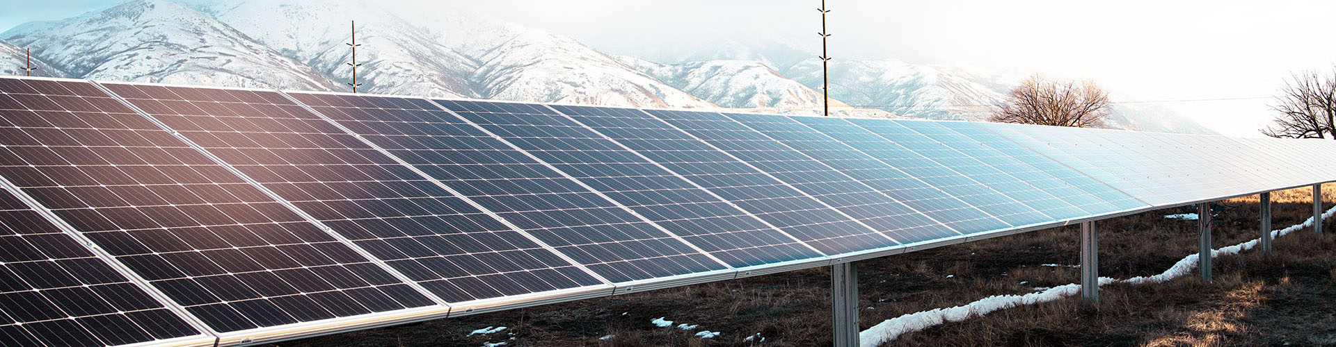 Solar panels outside the Utah plant